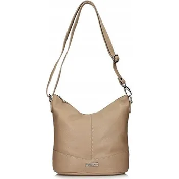 Toscanio kabelka z pravé lícové kůže hnědá