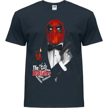 Pánské tričko levne-bavlnene-tricko-potisk-kmotr-Dead-Pool Barva: Denim - riflovina, velikost: L