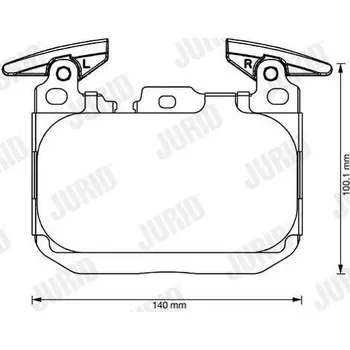 Brzdová destička Sada brzdových destiček, kotoučová brzda JURID 573355JC
