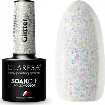 Přípravek na nehty Claresa Hybridní lak na nehty s glitry Glitter 1 5ml