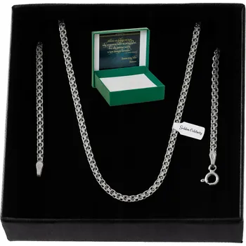 Řetízek STŘÍBRNÝ ŘETÍZEK BISMARK 45cm/2mm Ag 925 DÁREK