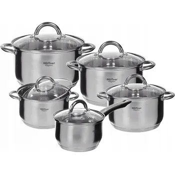 Hrnec SADA HRNCŮ HOFFNER 10 ks. OCELOVÉ INDUKCE