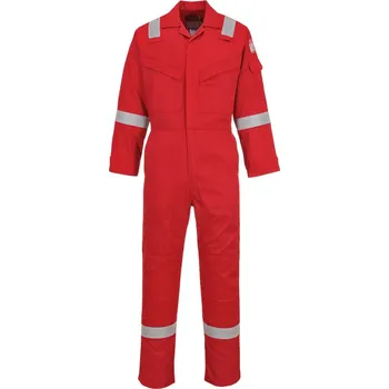 Jednorázový oděv PORTWEST Kombinéza FR21, odlehčená, antistatická, 210g POR-FR21RERM M Červená Standartní
