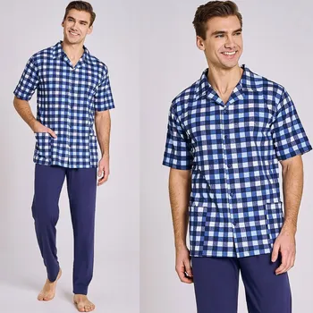 Pánské pyžamo Taro pánské pyžamo 3183-L-01 S-S 24 krátký rukáv velikost L