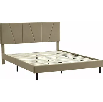 Postel Dvoulůžková čalouněná postel Savana Velvet 160x200 béžová