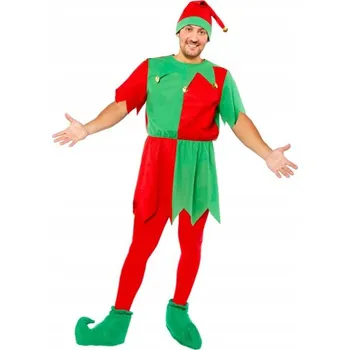Karnevalový kostým KOSTÝM, převlek ELF Skřítek Pomocník Santa Clause Vánoční večírek