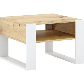 Obývací stěna Konferenční stolek, dub artisan/bílá, CARA 2