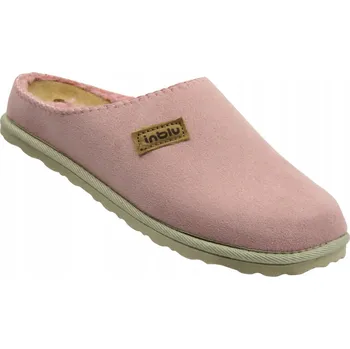 Dámská obuv DÁMSKÉ PANTOFLE INBLU CS-45 RŮŽOVÉ POHODLNÉ KOMFORTNÍ DOMÁCÍ OBUV S KOŽENOU STÉLKOU