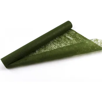 Svatební dekorace Vlizelin aranžerský a svatební 50cm x 8m TM. OLIVOVÝ