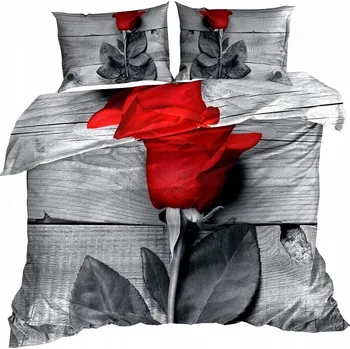 Povlečení 3D Bavlna saténové Povlečení 140x200 RŮŽOVÉ