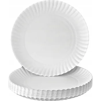 Talíř Papírové talíře na jedno použití abcpak 18 cm bílé 100 kusů