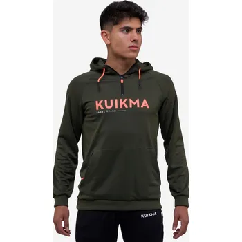Dámská mikina KUIKMA Mikina na padel Kuikma Club XL KAŠTANOVÁ|ZELENÁ