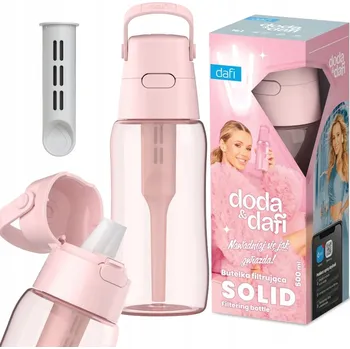 Filtrační láhev Dafi Solid DODA 0,5 Baby Pink barvená s filtrem