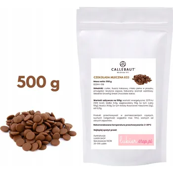 Čokoláda BELGICKÁ MLÉČNÁ ČOKOLÁDA 33,6% Callebaut 500g