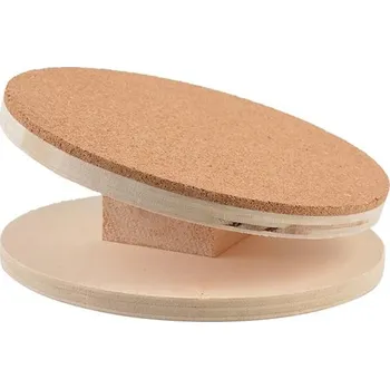 Hračka pro psa Disk běhací dřevo s korkem DuvoPlus M, prům. 25cm