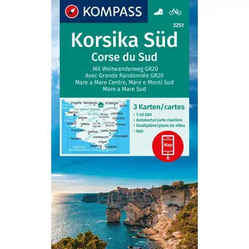 Umění Korsika Süd, Corse du Sud, Weitwanderweg GR20 1 : 50 000 Kolektiv autorů