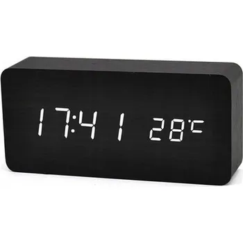 Hodiny STYLOVÉ LED HODINY BUDÍK DŘEVĚNÉ