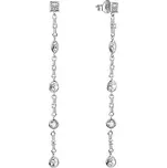 Beneto Dlouhé stříbrné náušnice se zirkony AGUP1968