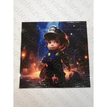 Nažehlovací obrázek na folii - hasič č.4 - 14,5 x 15 cm