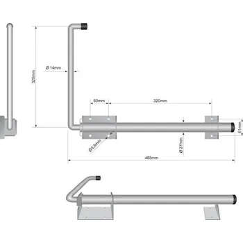 Autozámek Zámek dveří návěsu 485mm TNSM