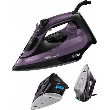 Žehlička Napařovací Žehlička s eloxalovou žehlicí plochou, 3100 W, parní ráz 260 g/min, Braun TexStyle 9 SI9 FreeGlide