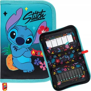 Penál Jednopatrový rozkládací penál St. Majewski STITCH Mint Aloha