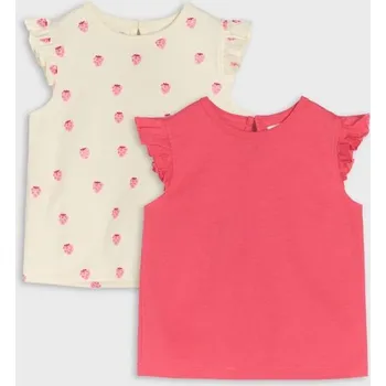 Sinsay - Sada 2&nbsp;triček - krémová - 192DJ-01X - 192DJ-01X-74