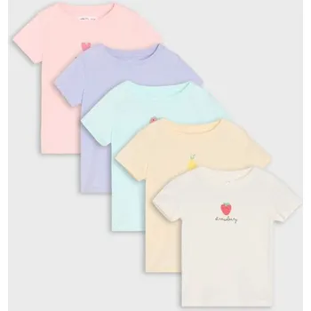 Sinsay - Sada 5 triček - krémová - 199DJ-01X - 199DJ-01X-74