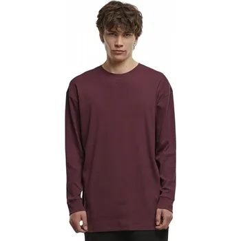 Organické boxy Rib oversize tričko Urban Classics Barva: třešňová, Velikost: 4XL