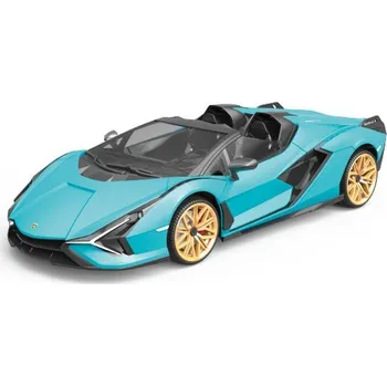 RC model auta RE.EL Toys RC auto Lamborghini Sian 1:12 modrá metalíza, proporcionální RTR LED 2,4Ghz + DÁREK
