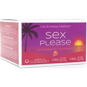 CBD California Farms ŽELÉ: LÁSKU, PROSÍM – 40 ks, 600mg CBD, 400mg CBG