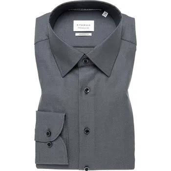 Pánská košile Košile Eterna Modern Fit Dynamic cotton antracitová velikost: 46, délka rukávu: dlouhý rukáv