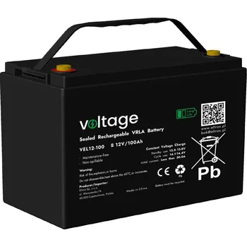 Trakční baterie Baterie AGM Voltage Long Life 12V 100Ah VEL12-100 (životnost 15 let)