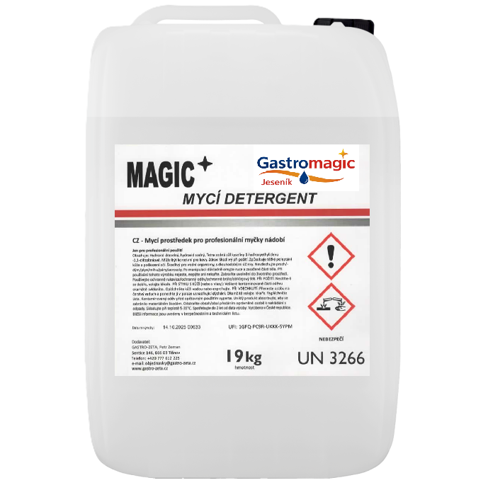 MAGIC Mycí detergent 19kg pro myčky nádobí
