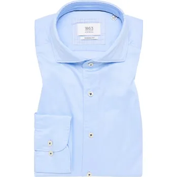 Pánská košile Košile Eterna Modern Fit Uni Twill modrá 3850_10XS82 velikost: 38, délka rukávu: dlouhý rukáv