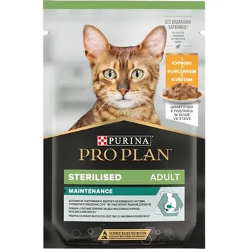 Krmivo pro kočku PRO PLAN Sterilised Maintenance Krmivo pro kastrované kočky s kuřetem v omáčce 85 g