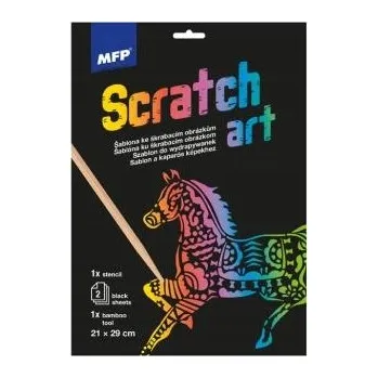 Obraz Vyškrabávací šablona A4 Kůň 2 listy