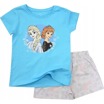 Dívčí pyžamo FROZEN s krátkým rukávem ANNA ELSA modré, velikost 122 D051D