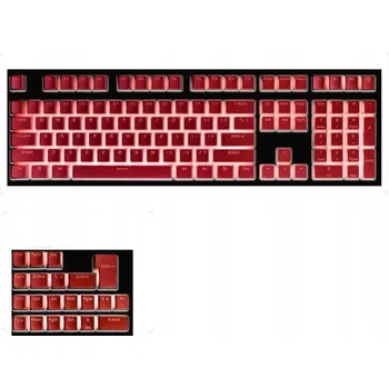 Klávesnice Mechanická klávesnice Keycaps - Klávesy - PBT - Červené - Pudding 129ks