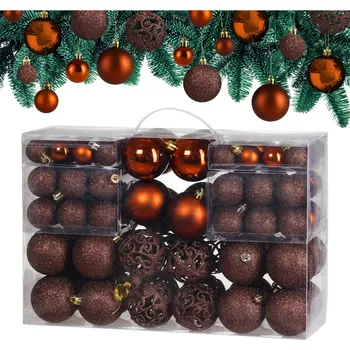 Vánoční dekorace Casaria® Vánoční ozdoby 100ks | bronzové