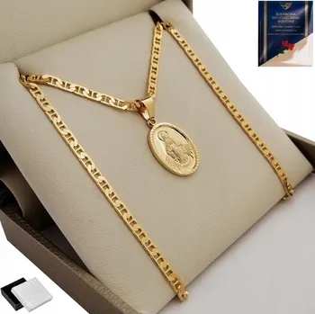 Náhrdelník ZLATÝ NÁHRDELNÍK ŘETÍZEK + MEDAILONEK RYZOST 585+925