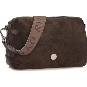 Kabelka Ryłko kabelka z pravé kůže hnědá