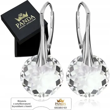 Náušnice Stříbrné dámské kruhové Náušnice s 925 krystaly, Svatební Dárek pro manželku/maminku