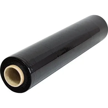 Obalový materiál Stretch folie černá 500mm x 125m 23mi