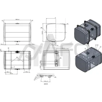 Palivová nádrž Nádrž palivová SCANIA 400L 1010X700X670 900112
