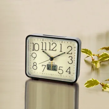 Budík Budík s teploměrem 10,5 x 5 x 8 cm