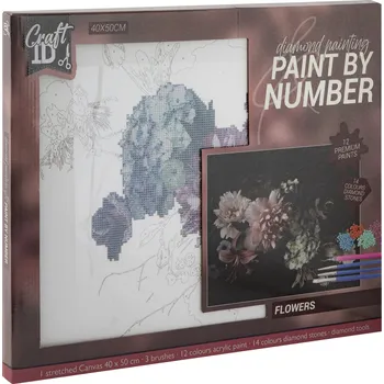 Výtvarná sada Diamantové malování květiny 40x50cm