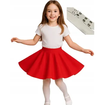 Dívčí sukně Dívčí sukýnka do kola s REGULACÍ, česká výroba, červená, velikost 122/128