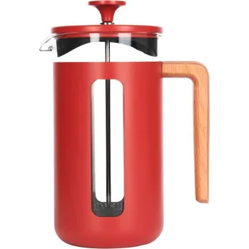Příprava kávy French press La Cafetière Pisa - na 8 šálků (1 l), červený