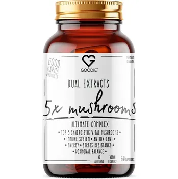 Goodie Vitální Houby - Ultimátní komplex - 5 synergických druhů - dualní extrakty - 60 kapslí